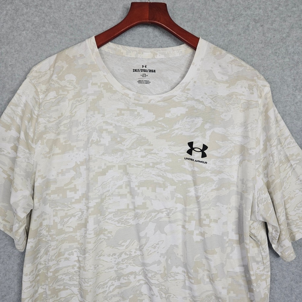 Under Armour Mens 2XLT ABC Camo SS T-Shirt Tan Digital Camo 1357727-100 New